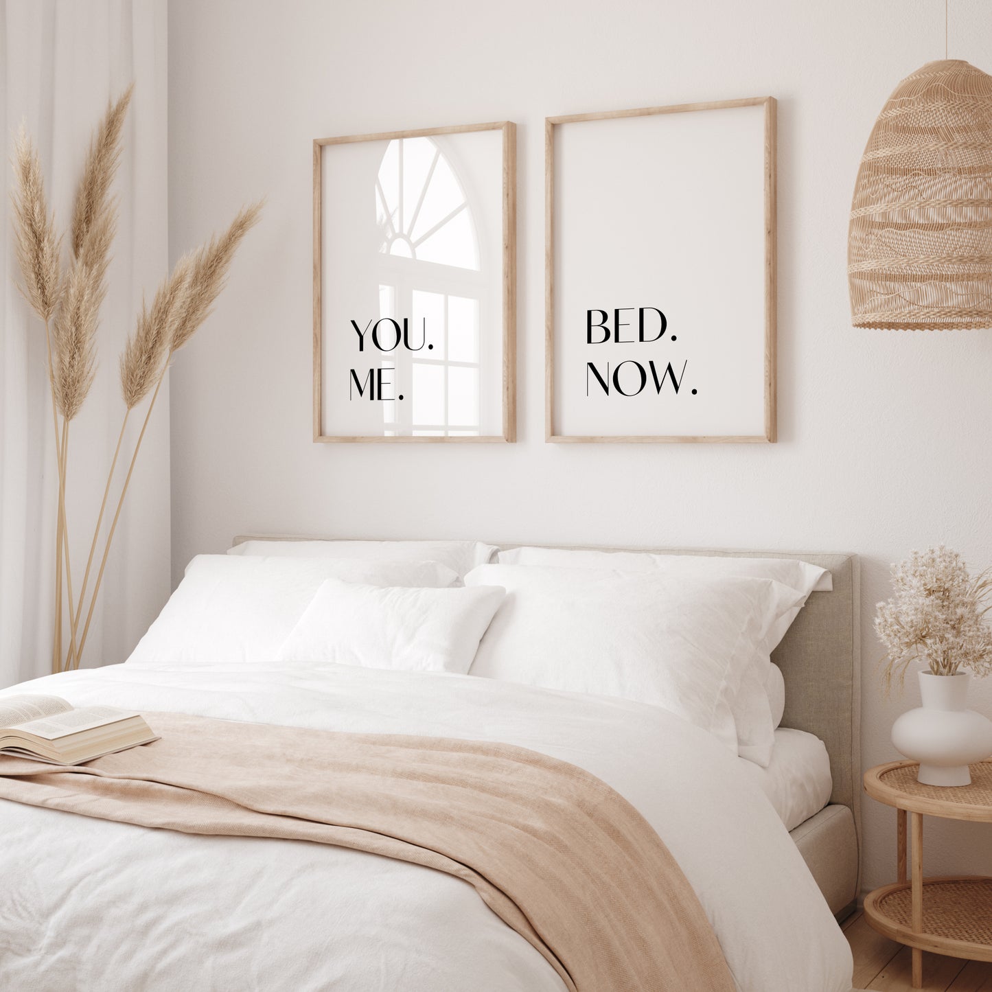 You Me Bed Now Prints (Set of 2)