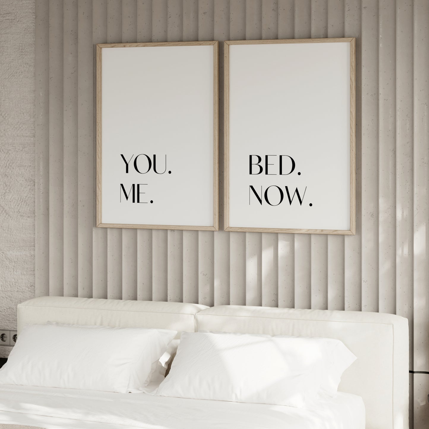 You Me Bed Now Prints (Set of 2)
