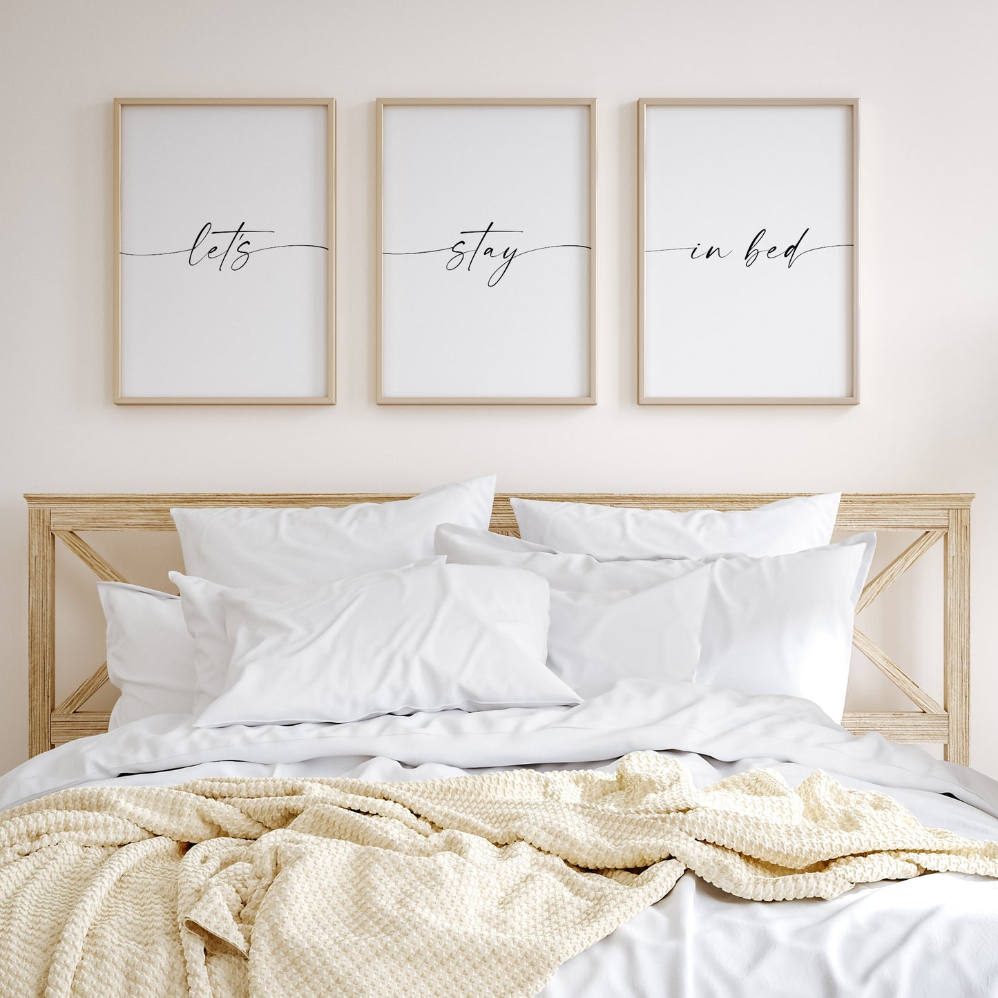 Let's Stay In Bed Prints (Set of 3)