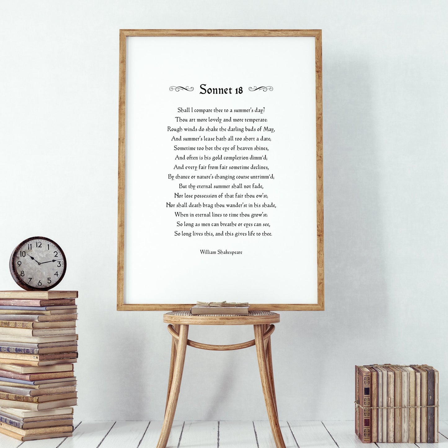 Shall I Compare Thee To A Summer's Day? (Shakespeare's Sonnet 18) Print