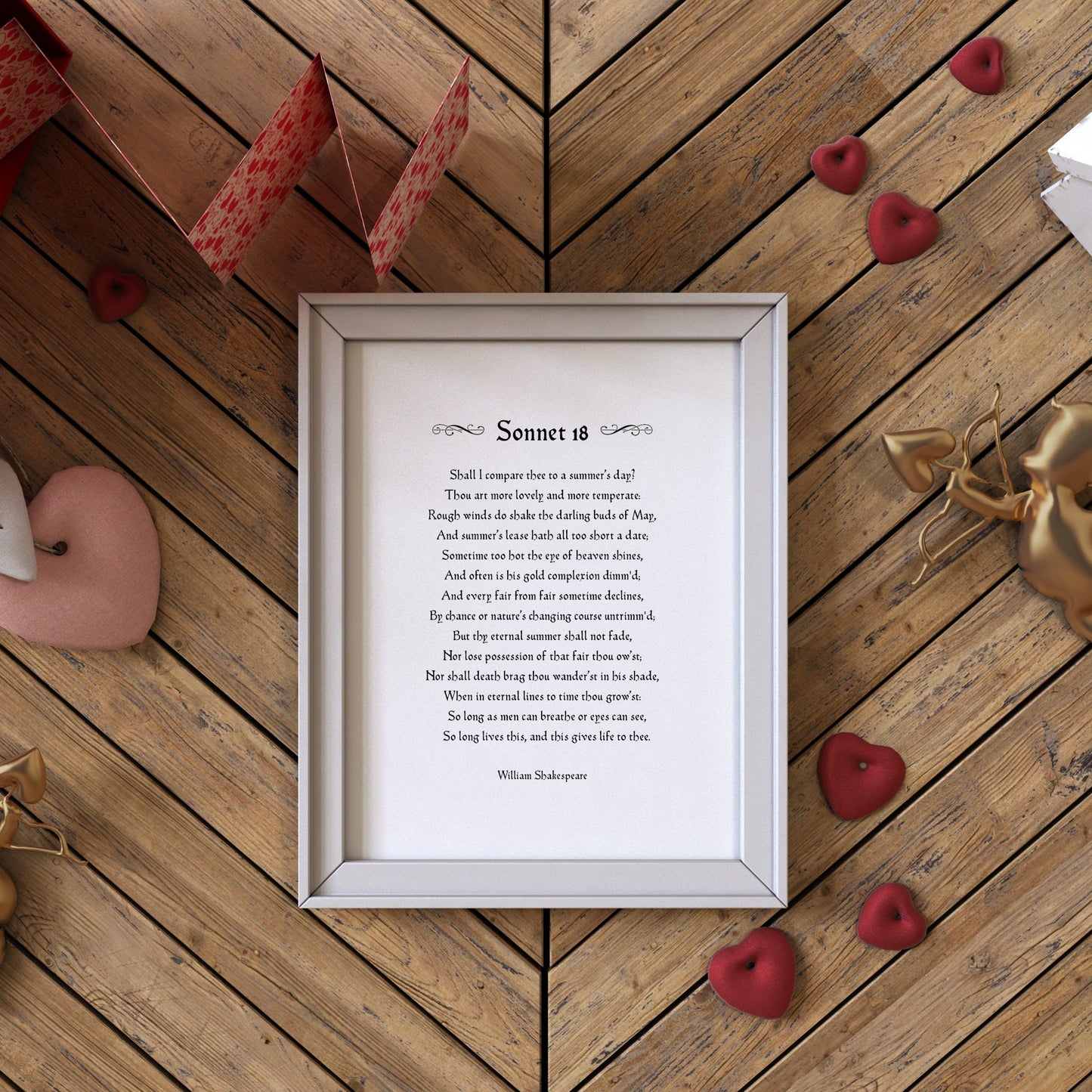 Shall I Compare Thee To A Summer's Day? (Shakespeare's Sonnet 18) Print