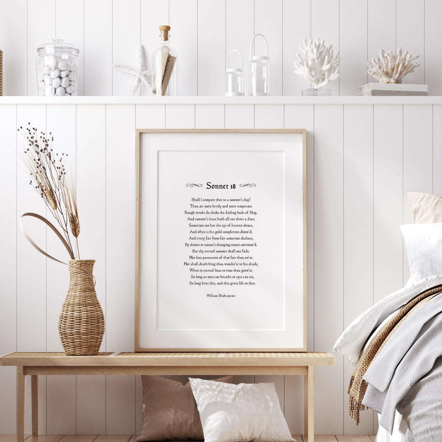 Shall I Compare Thee To A Summer's Day? (Shakespeare's Sonnet 18) Print