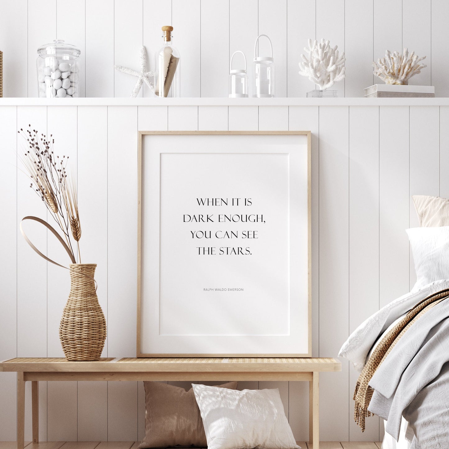 When It Is Dark Enough, You Can See The Stars from Ralph Waldo Emerson Print