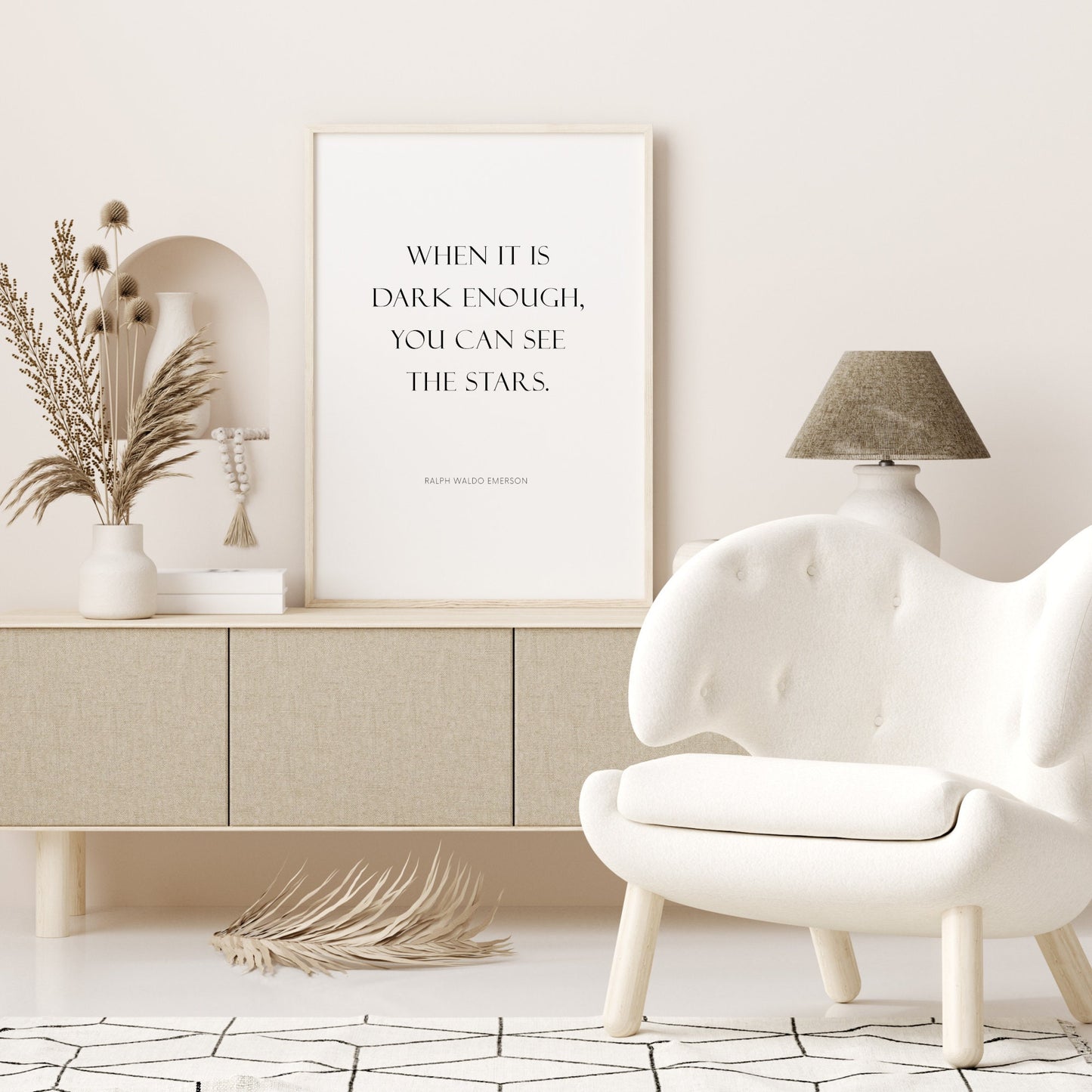 When It Is Dark Enough, You Can See The Stars from Ralph Waldo Emerson Print