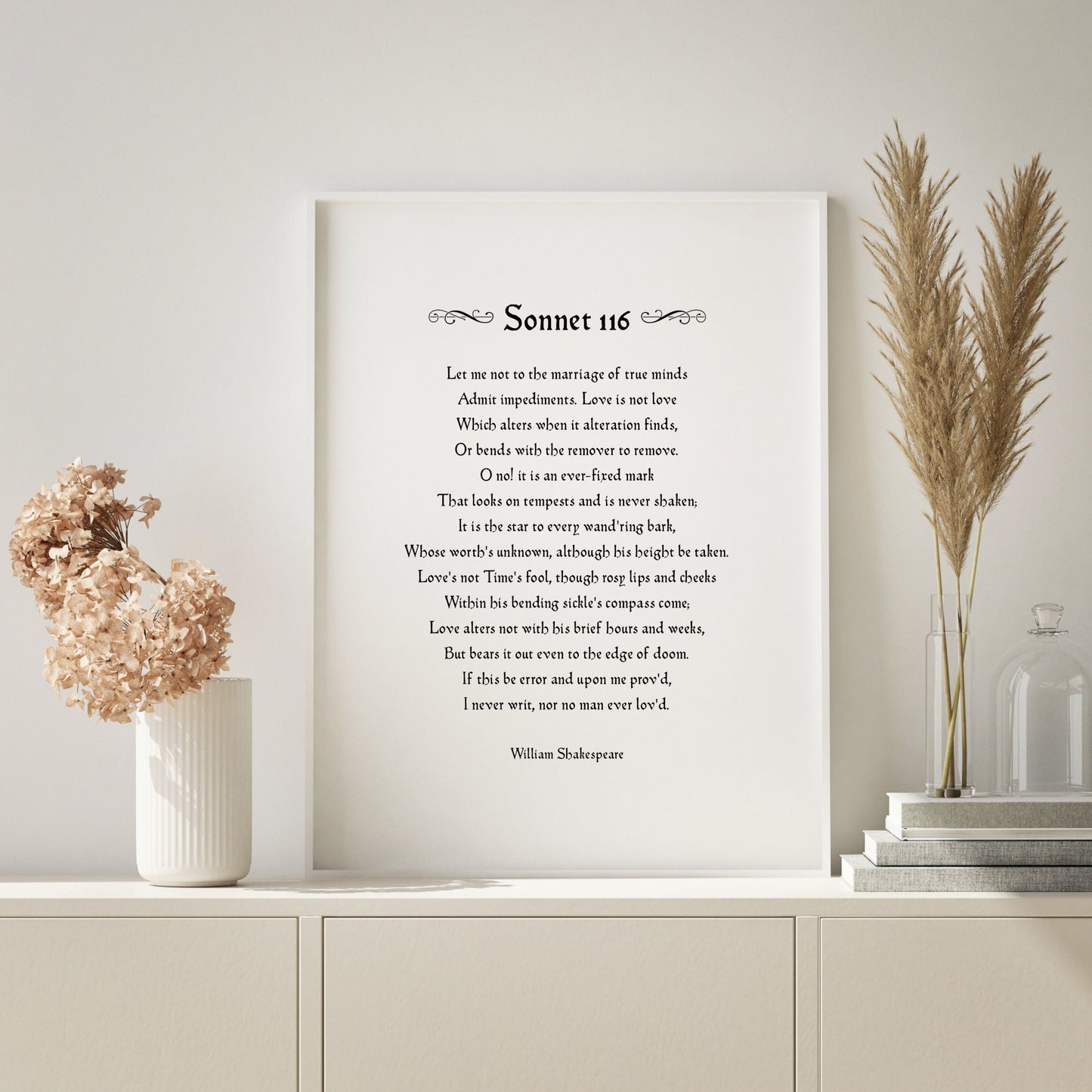 Love Is Not Love Which Alters When It Alteration Finds (Shakespeare's Sonnet 116) Print